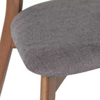 Lot de 2 chaises de salle à manger rembourrées en bois sans accoudoirs, style moderne du milieu du siècle - ModernLuxe