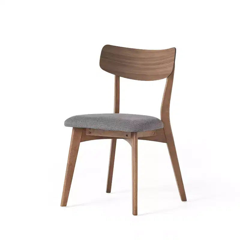 Lot de 2 chaises de salle à manger rembourrées en bois sans accoudoirs, style moderne du milieu du siècle - ModernLuxe