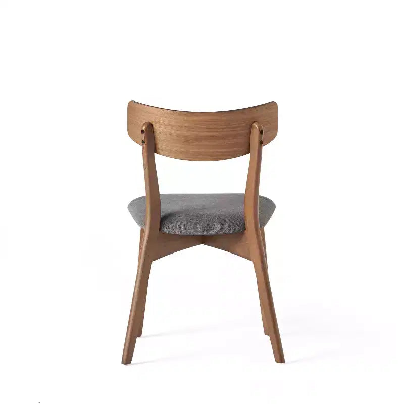 Lot de 2 chaises de salle à manger rembourrées en bois sans accoudoirs, style moderne du milieu du siècle - ModernLuxe