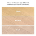 Plank+Beam Meuble TV scandinave en bois massif, 2 portes, 49 po, pour salon