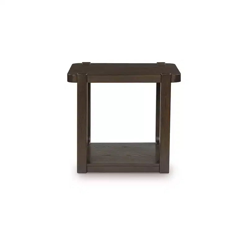 Signature Design by Ashley Breckington Table d'appoint rectangulaire avec étagère de rangement, marron foncé