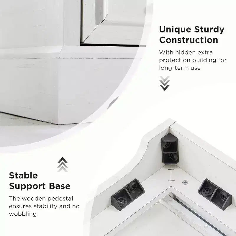 Commode à 6 tiroirs pour chambre, Meuble TV de style ferme avec 6 tiroirs, Commode rustique en bois de 52 po de largeur pour chambre