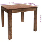 vidaXL Table de salle à manger Bois recyclé mélangé 82x80x76 cm