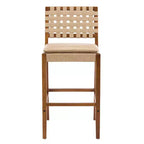 Tabourets de bar contemporains Christopher Knight Home Marc en hévéa et similicuir (lot de 2)