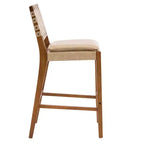 Tabourets de bar contemporains Christopher Knight Home Marc en hévéa et similicuir (lot de 2)