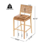 Tabourets de bar contemporains Christopher Knight Home Marc en hévéa et similicuir (lot de 2)