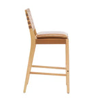 Tabourets de bar contemporains Christopher Knight Home Marc en hévéa et similicuir (lot de 2)