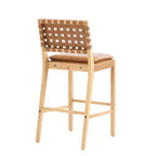 Tabourets de bar contemporains Christopher Knight Home Marc en hévéa et similicuir (lot de 2)