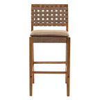 Tabourets de bar contemporains Christopher Knight Home Marc en hévéa et similicuir (lot de 2)