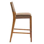 Tabourets de bar contemporains Christopher Knight Home Marc en hévéa et similicuir (lot de 2)