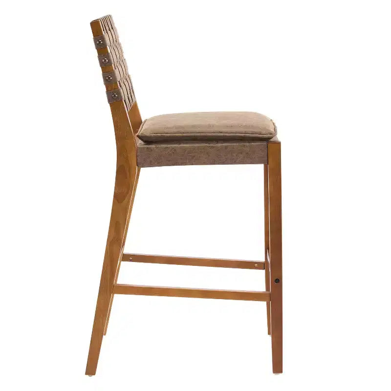 Tabourets de bar contemporains Christopher Knight Home Marc en hévéa et similicuir (lot de 2)