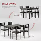 Ensemble table de salle à manger 5 pièces, ensemble table de cuisine de style industriel pour 4 personnes, table de salle à manger et chaises avec table rectangulaire et 4 chaises