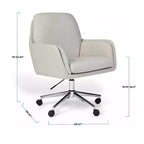 Chaise de bureau rembourrée Clara Martha Stewart