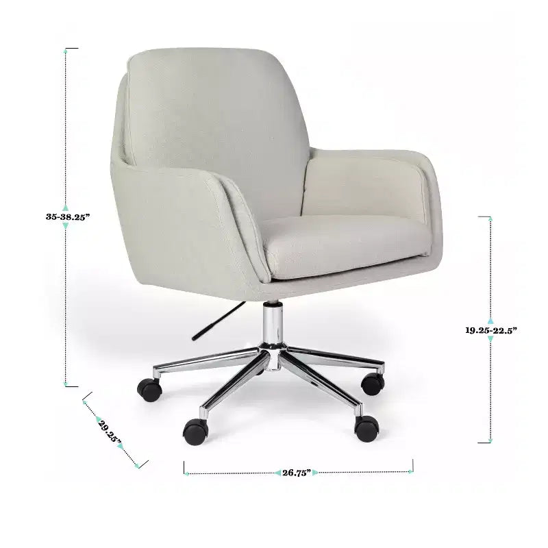 Chaise de bureau rembourrée Clara Martha Stewart