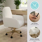 Chaise de bureau rembourrée Clara Martha Stewart