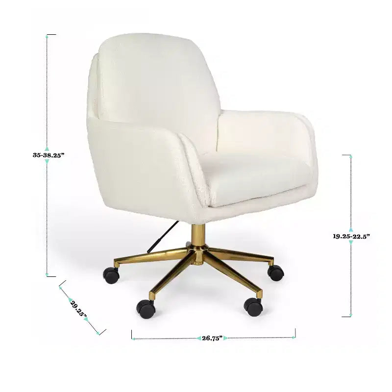 Chaise de bureau rembourrée Clara Martha Stewart