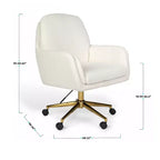 Chaise de bureau rembourrée Clara Martha Stewart