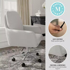 Chaise de bureau rembourrée Clara Martha Stewart