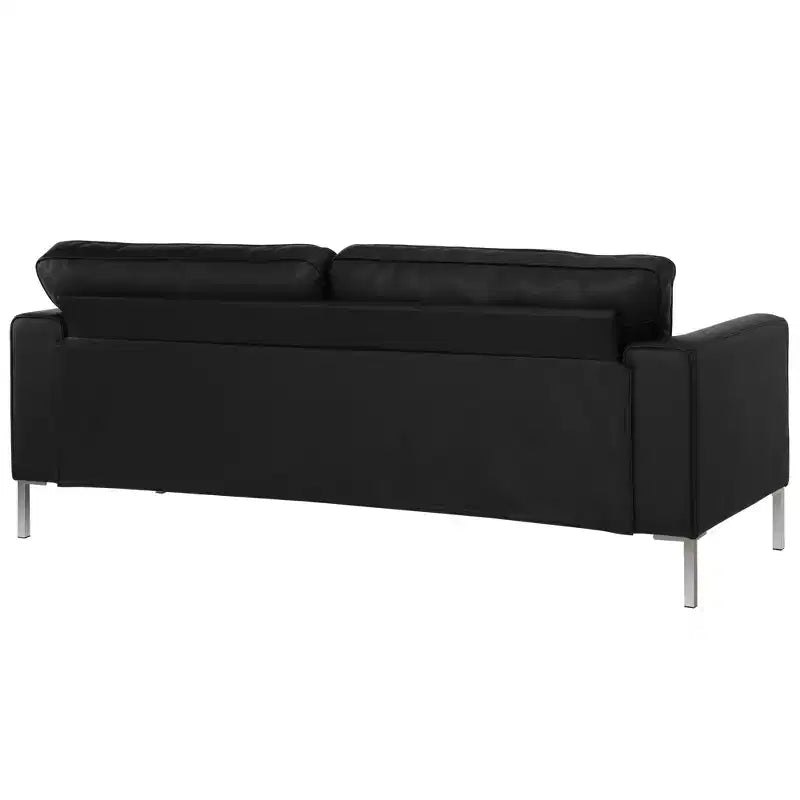 Canapé Monroe BRIDGEPORT, simili cuir noir