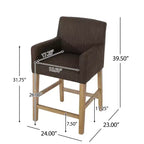 Tabouret de bar rembourré Tabouret de comptoir Chaise de salle à manger Tabouret de pub -ModernLuxe
