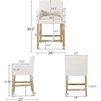 Tabouret de bar rembourré Tabouret de comptoir Chaise de salle à manger Tabouret de pub -ModernLuxe