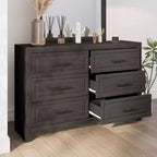 Hyleory Coiffeuse Moderne de Chambre avec Miroir, 6 Grands Tiroirs