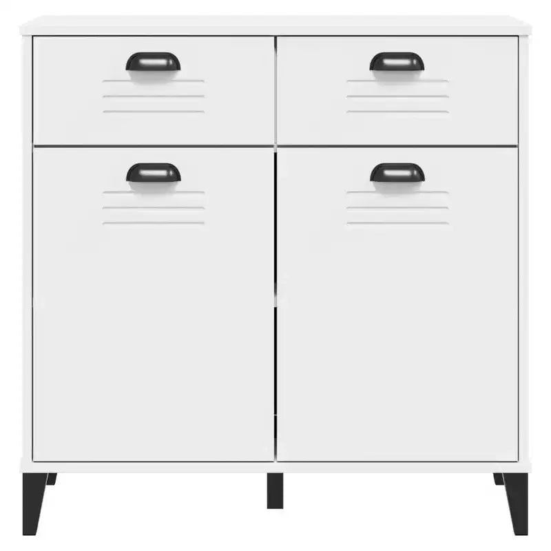 vidaXL Buffet Armoire de rangement Meuble de salon Pin massif, avec 2 tiroirs
