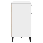 vidaXL Buffet Armoire de rangement Meuble de salon Pin massif, avec 2 tiroirs
