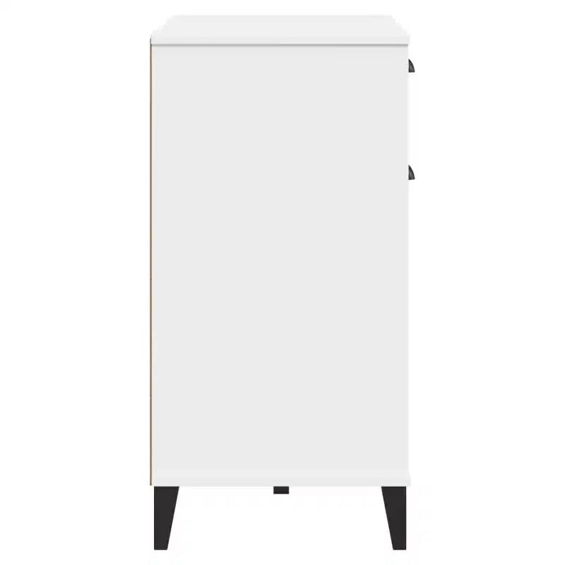 vidaXL Buffet Armoire de rangement Meuble de salon Pin massif, avec 2 tiroirs
