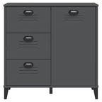 vidaXL Buffet Armoire de rangement Meuble de salon Pin massif, avec 2 tiroirs