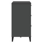 vidaXL Buffet Armoire de rangement Meuble de salon Pin massif, avec 2 tiroirs
