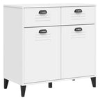 vidaXL Buffet Armoire de rangement Meuble de salon Pin massif, avec 2 tiroirs