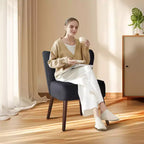 Lot de 2 fauteuils d'appoint modernes en velours, fauteuils de salon rembourrés doux avec pieds en bois