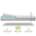 Matelas de berceau léger en coton biologique 2 étapes Modera Baby - 52x27,5x4