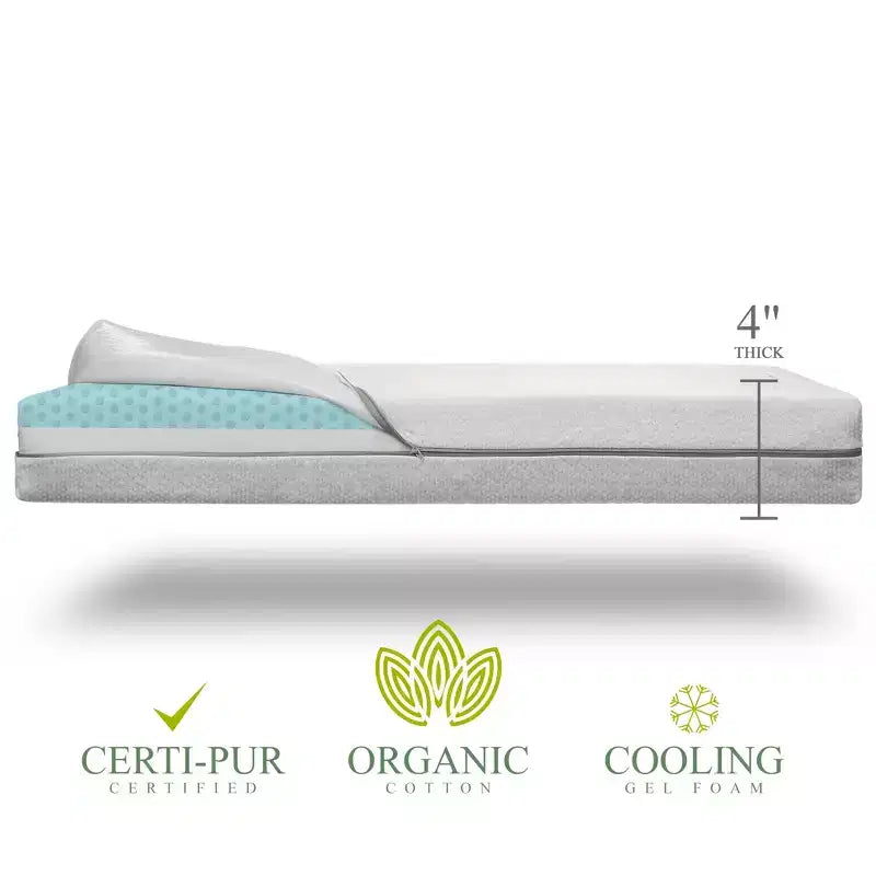 Matelas de berceau léger en coton biologique 2 étapes Modera Baby - 52x27,5x4