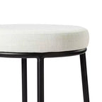 Tabouret de bar en métal sans dossier Maven Lane Stella avec siège tapissé en tissu 31
