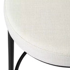 Tabouret de bar en métal sans dossier Maven Lane Stella avec siège tapissé en tissu 31