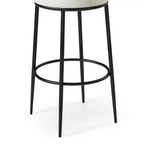 Tabouret de bar en métal sans dossier Maven Lane Stella avec siège tapissé en tissu 31