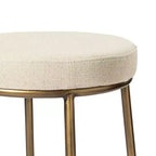 Tabouret de bar en métal sans dossier Maven Lane Stella avec siège tapissé en tissu 31