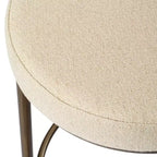 Tabouret de bar en métal sans dossier Maven Lane Stella avec siège tapissé en tissu 31