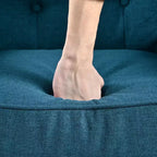 Fauteuil d'appoint en tissu Okak, fauteuil club capitonné, fauteuil élégant et confortable avec pieds en bois de bouleau pour salon ou chambre à coucher