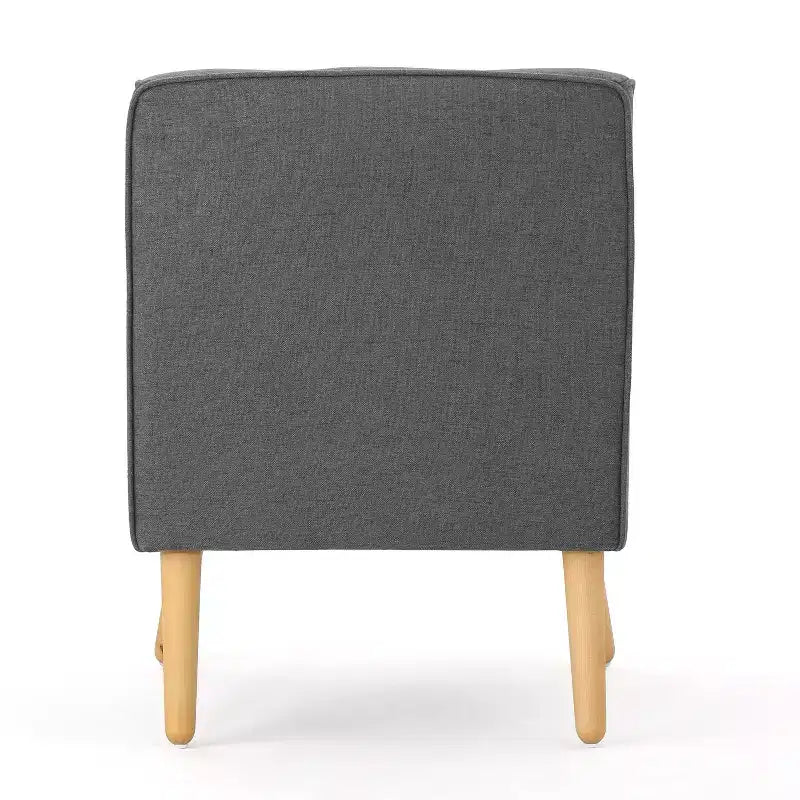 Fauteuil d'appoint en tissu Okak, fauteuil club capitonné, fauteuil élégant et confortable avec pieds en bois de bouleau pour salon ou chambre à coucher