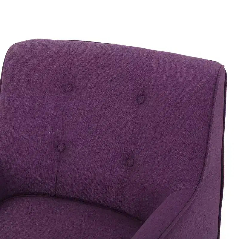 Fauteuil d'appoint en tissu Okak, fauteuil club capitonné, fauteuil élégant et confortable avec pieds en bois de bouleau pour salon ou chambre à coucher