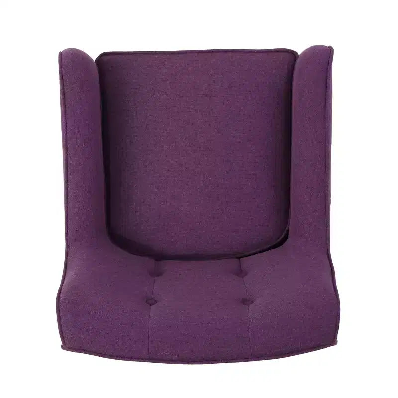 Fauteuil d'appoint en tissu Okak, fauteuil club capitonné, fauteuil élégant et confortable avec pieds en bois de bouleau pour salon ou chambre à coucher