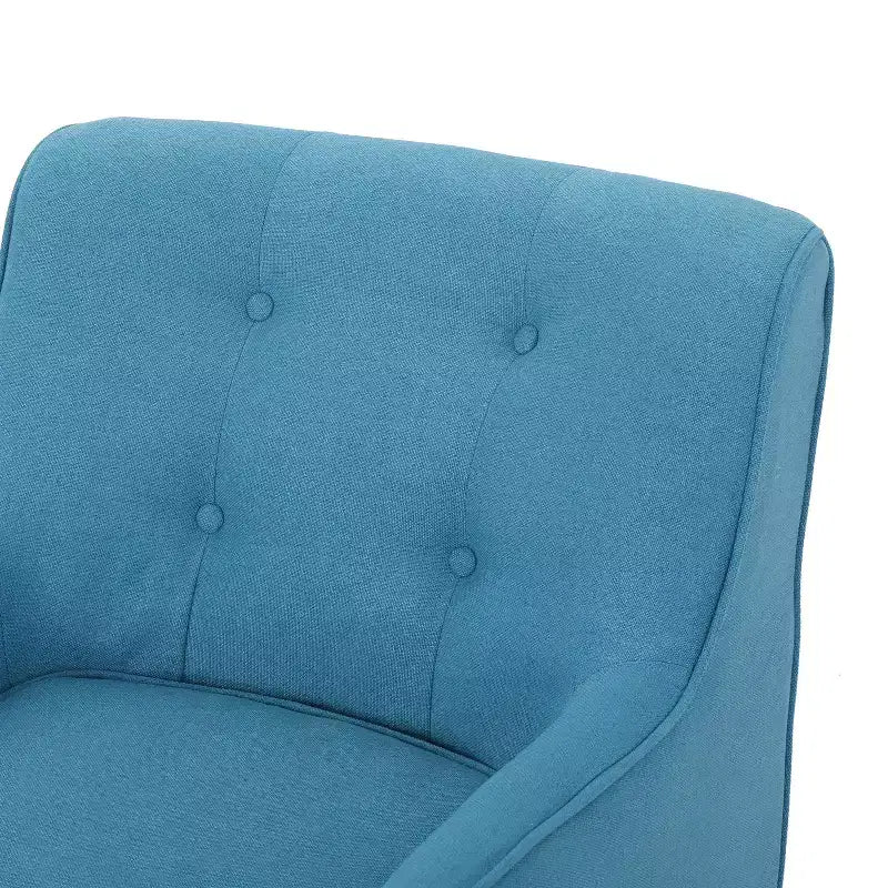 Fauteuil d'appoint en tissu Okak, fauteuil club capitonné, fauteuil élégant et confortable avec pieds en bois de bouleau pour salon ou chambre à coucher
