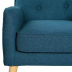 Fauteuil d'appoint en tissu Okak, fauteuil club capitonné, fauteuil élégant et confortable avec pieds en bois de bouleau pour salon ou chambre à coucher
