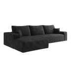 MAYEERTY Canapé d'angle nuage 107 - Angle 107, Velours côtelé, Assise profonde, Aucun assemblage requis, pour Salon/Chambre à coucher
