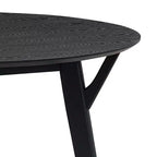 Ensemble de salle à manger rond 5 pièces GDFStudio Lambert moderne en bois d'hévéa et tissu rembourré