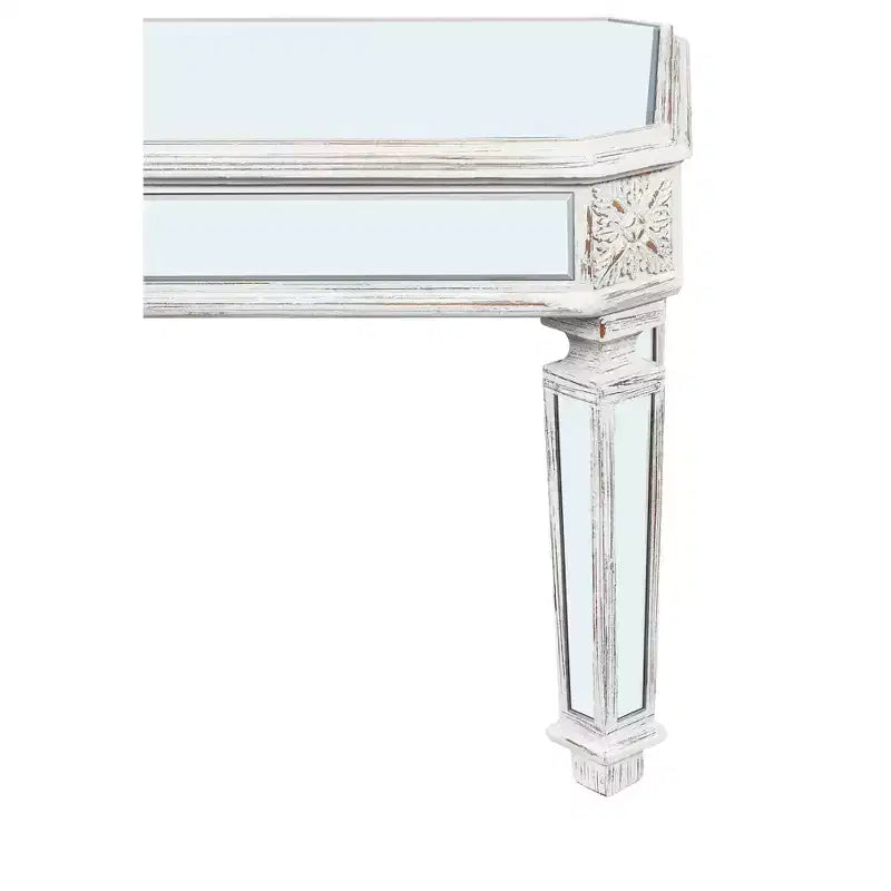 Table basse miroir, Table de salon moderne, Table d'appoint de canapé, Table d'appoint, Table centrale, Rectangulaire/Ronde, Argent-ModernLuxe