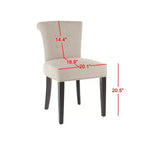 Chaise de salle à manger Sinclair 21 H avec garniture cloutée (Lot de 2) - MCR4704 - Safavieh Couture